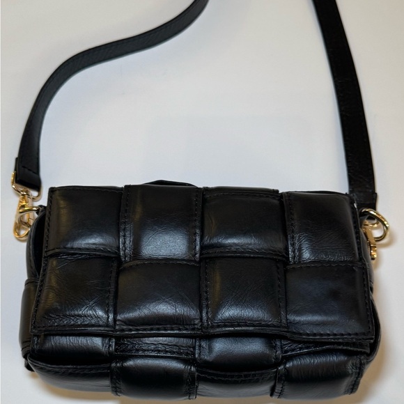 BORSE IN PELLE small black leather purse/crossbody - Picture 1 of 10